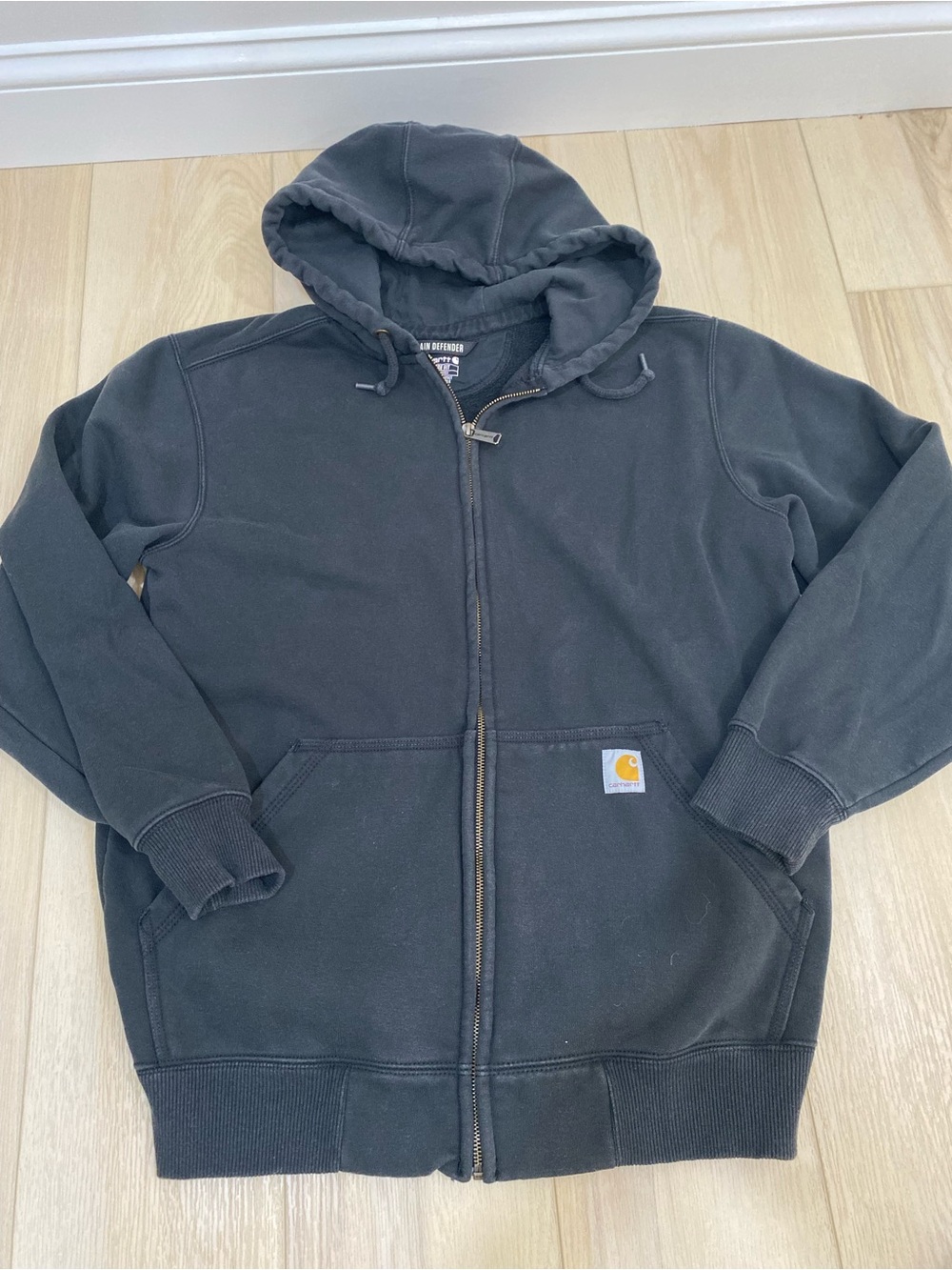 Carhartt Rain Defender Full Zip Sweatshirt Hoodie Size Medium Gray